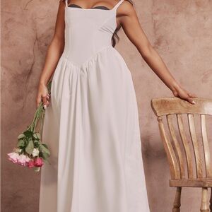 PLT Longline corset contrast cup Dress